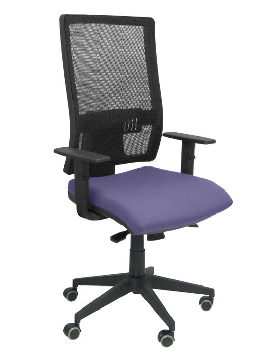 PIQUERAS Y CRESPO Silla Horna con Mecanismo Sincro, Tela Azul Claro y Malla Negra PIQUERAS Y CRESPO Silla Horna con Mecanismo Sincro, Tela Azul Claro y Malla Negra