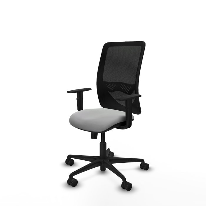 PIQUERAS Y CRESPO Silla de oficina Zulema con mecanismo Sincro, Gris claro y Negro PIQUERAS Y CRESPO Silla de oficina Zulema con mecanismo Sincro, Gris claro y Negro