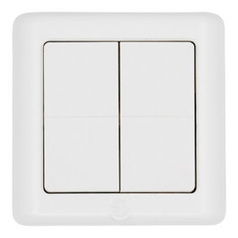 Shelly Blu ZB Wall Switch 4 Wandtaster, 4 acciones, Bluetooth y Zigbee, Blanco