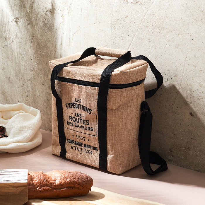 Cook Concept Bolsa Térmica Routes 9 L con Interior de Aluminio y Exterior Efecto Yute Cook Concept Bolsa Térmica Routes 9 L con Interior de Aluminio y Exterior Efecto Yute