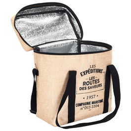 Cook Concept Bolsa Térmica Routes 9 L con Interior de Aluminio y Exterior Efecto Yute