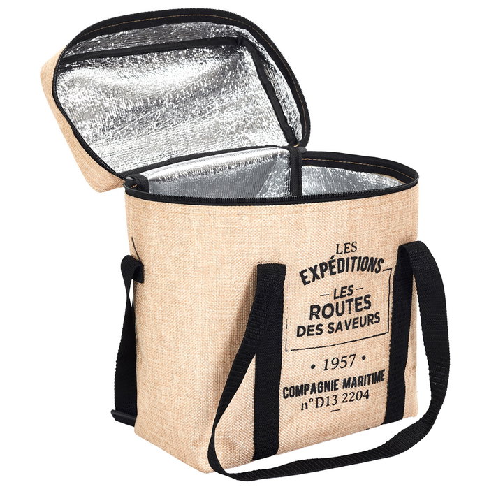 Cook Concept Bolsa Térmica Routes 9 L con Interior de Aluminio y Exterior Efecto Yute Cook Concept Bolsa Térmica Routes 9 L con Interior de Aluminio y Exterior Efecto Yute