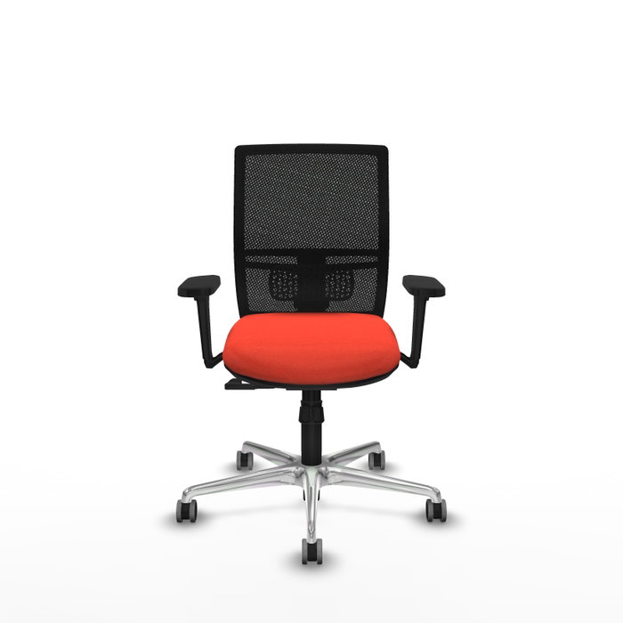 PIQUERAS Y CRESPO Silla de oficina Yunquera Naranja oscuro con malla Negro