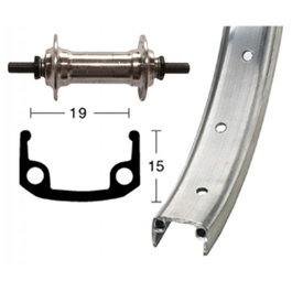 Rueda delantera 26 pulgadas llanta aluminio 19mm 36 agujeros buje 100mm V-Brake