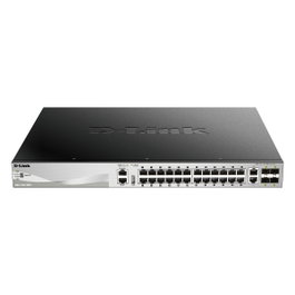 D-Link DGS-3130-30PS/E Switch Gestionado L3, 24 Puertos PoE+, 6 Puertos 10G