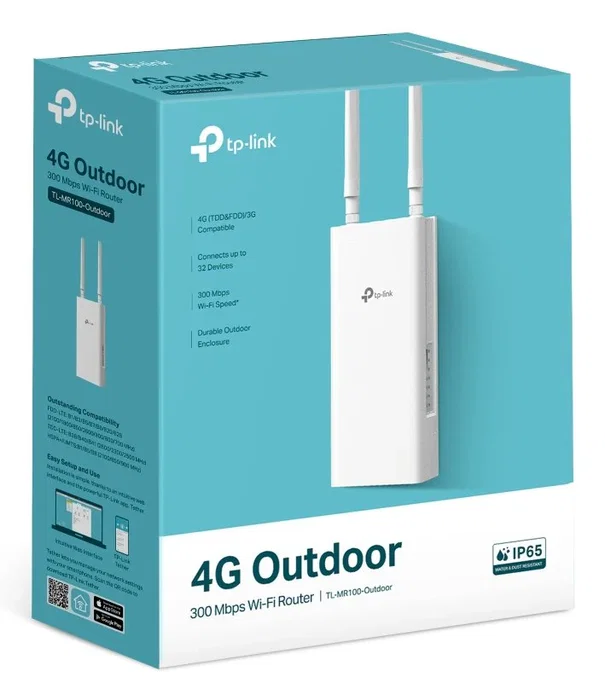 TP-Link TL-MR100-Outdoor Router 4G LTE Wi-Fi 300 Mbps Blanco TP-Link TL-MR100-Outdoor Router 4G LTE Wi-Fi 300 Mbps Blanco
