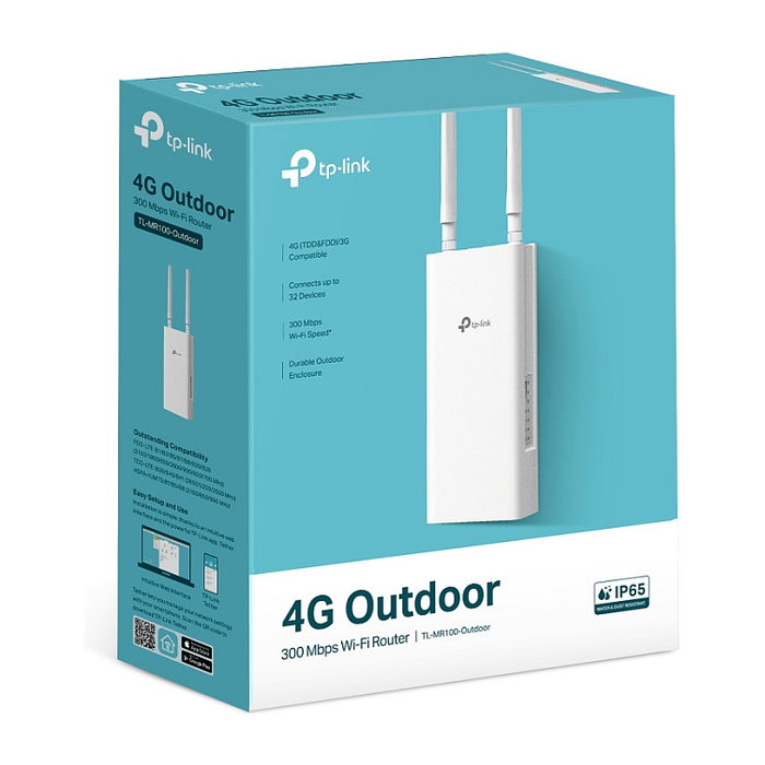 TP-Link TL-MR100-Outdoor Router 4G LTE Wi-Fi 300 Mbps Blanco TP-Link TL-MR100-Outdoor Router 4G LTE Wi-Fi 300 Mbps Blanco