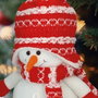 Bambasy Muñeco de nieve Beira 25cm Rojo y blanco