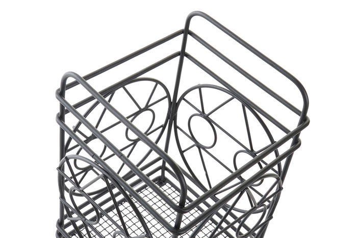 DKD Home Decor Cubertero Metal Geométrico Negro