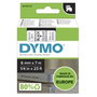Dymo Cinta D1 6 mm x 7 m Negro sobre transparente