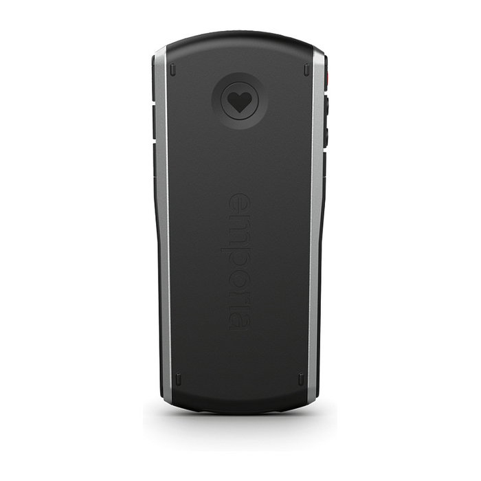 Emporia SIMPLICITY (V27) Teléfono Móvil 2G Resistente IP54, Pantalla 2", Bluetooth, Radio FM, Color Negro Plata