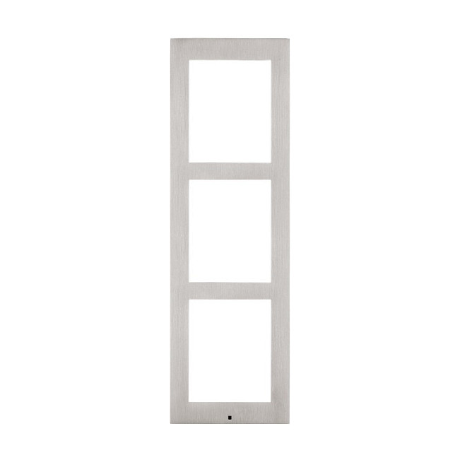 2N IP-Verso Aufputzrahmen 3-Modul Marco de Superficie Plata para Intercomunicador Helios 9155023