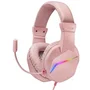 Mars Gaming Auriculares Gaming MH122P Jack 3.5 Rosas con Micrófono Omnidireccional y Conexión Universal