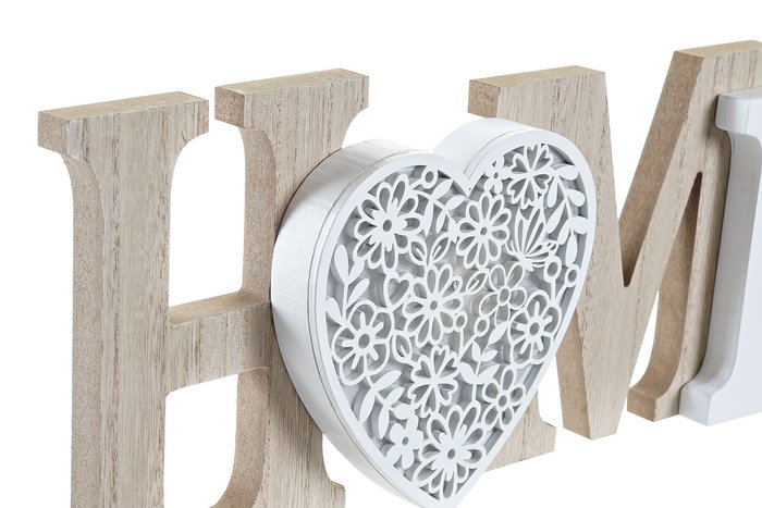 DKD Home Decor Decoracion Luminosa Shabby Natural Blanco MDF LED 4 x 15 x 42.5 cm (4 Unidades)