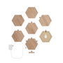Nanoleaf Hexagons Starter Kit 7PK Paneles de Iluminación Inteligente Modulares con Acabado Madera