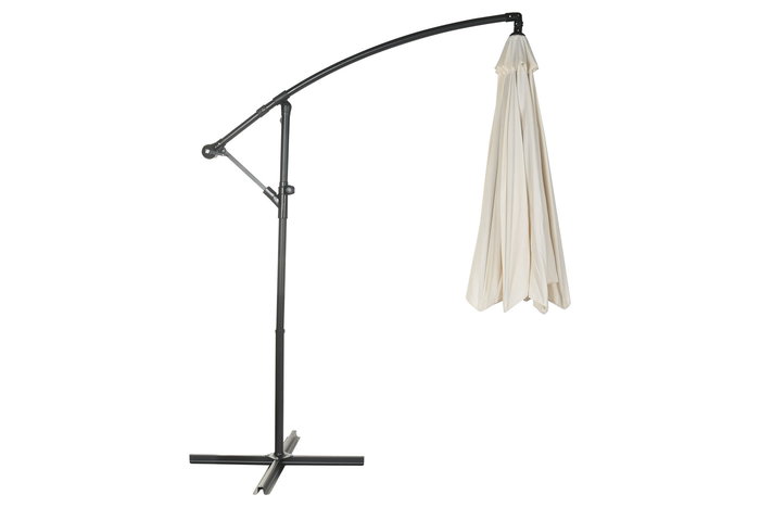 DKD Home Decor Parasol de Jardín y Terraza Marfil 350 x 250 x 300 cm Giratorio 360 UV 50+ Acero y Poliéster