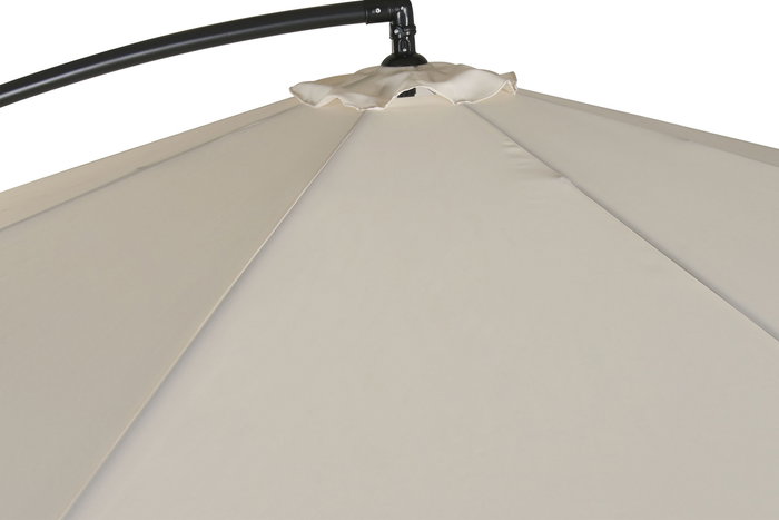 DKD Home Decor Parasol de Jardín y Terraza Marfil 350 x 250 x 300 cm Giratorio 360 UV 50+ Acero y Poliéster
