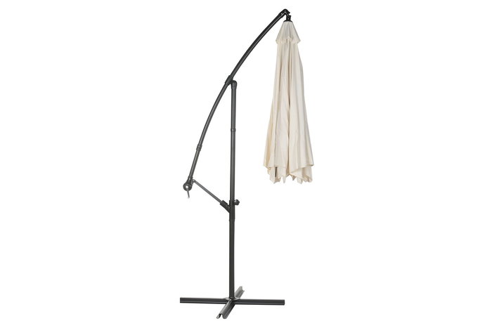 DKD Home Decor Parasol de Jardín y Terraza Marfil 350 x 250 x 300 cm Giratorio 360 UV 50+ Acero y Poliéster