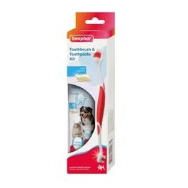 Beaphar Pack Dental Pasta Dental y Cepillo para Perros y Gatos con Sarro y Placa 100g