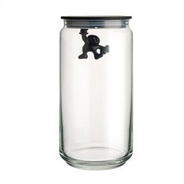 Alessi AMDR06 Bote Hermético de Vidrio Negro 140cl