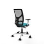 PIQUERAS Y CRESPO Silla de oficina Motilla con mecanismo Sincro, Turquesa y Gris