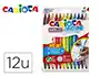 Carioca Rotulador Birello Doble Punta Fina y Gruesa, Lavable, Caja de 12 Unidades, Colores Surtidos