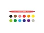 Carioca Rotulador Birello Doble Punta Fina y Gruesa, Lavable, Caja de 12 Unidades, Colores Surtidos