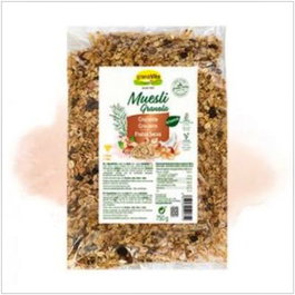 GRANOVITA Muesli Frutos Secos Crujiente Copos Avena Cacahuete Avellanas Almendra Coco Uvas Pasas 750Gr
