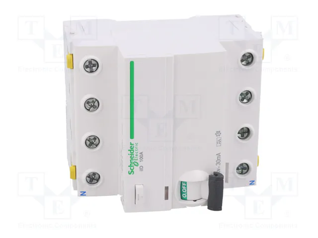 SCHNEIDER ELECTRIC Interruptor diferencial ACTI9 iID 100A 30mA 4 polos SCHNEIDER ELECTRIC Interruptor diferencial ACTI9 iID 100A 30mA 4 polos