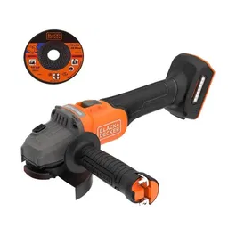 Black + Decker Amoladora Angular Inalámbrica BCG6L8N-XJ Sin Escobillas 18 V 115 mm Batería No Incluida
