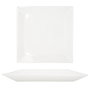 Summa Set de 6 Platos Llanos Cuadrados de Porcelana en Marfil 26.5x26.5 cm