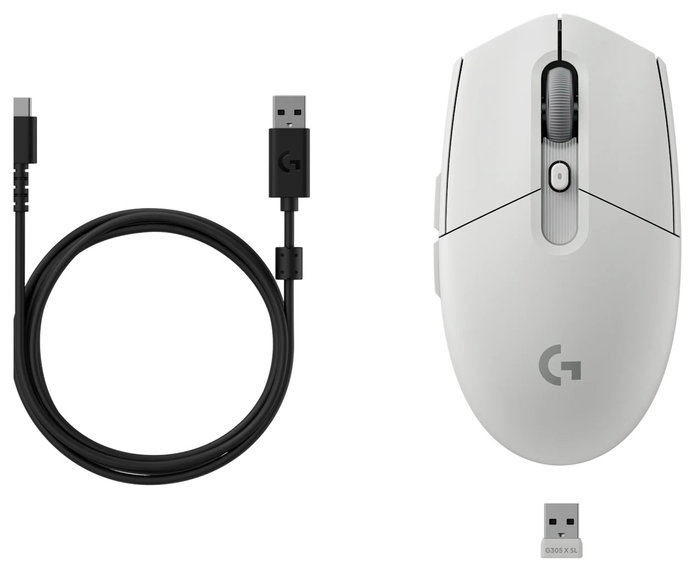 Logitech G305 X Superlight ratón gaming inalámbrico blanco