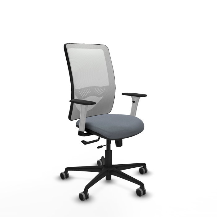 PIQUERAS Y CRESPO Silla de oficina Zulema Gris y Blanca con mecanismo Sincro/Traslack PIQUERAS Y CRESPO Silla de oficina Zulema Gris y Blanca con mecanismo Sincro/Traslack