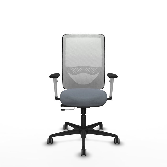 PIQUERAS Y CRESPO Silla de oficina Zulema Gris y Blanca con mecanismo Sincro/Traslack PIQUERAS Y CRESPO Silla de oficina Zulema Gris y Blanca con mecanismo Sincro/Traslack