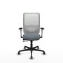 PIQUERAS Y CRESPO Silla de oficina Zulema Gris y Blanca con mecanismo Sincro/Traslack