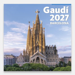 TRIANGLE POSTALS Calendario de pared 2027 Gaudí-1 B (30x30 cm)