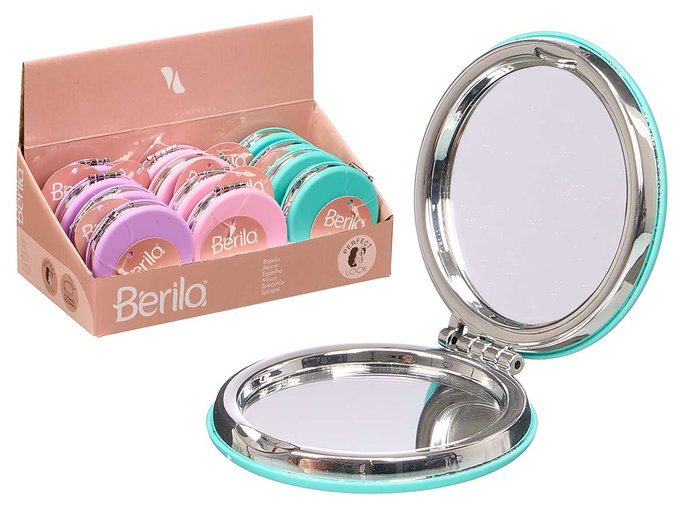 BERILO Set de 24 Espejos Plegables Redondos Surtidos (Morado, Rosa y Verde) inevitablemente práctico de llevar. BERILO Set de 24 Espejos Plegables Redondos Surtidos (Morado, Rosa y Verde) inevitablemente práctico de llevar.