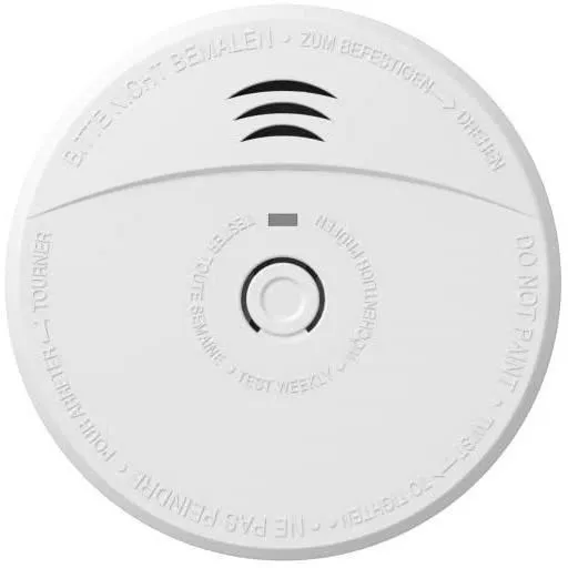 Chacon Detector de Humo Óptico con Alarma Sonora 85dB, Alcance 40m2, Pila 5 Años