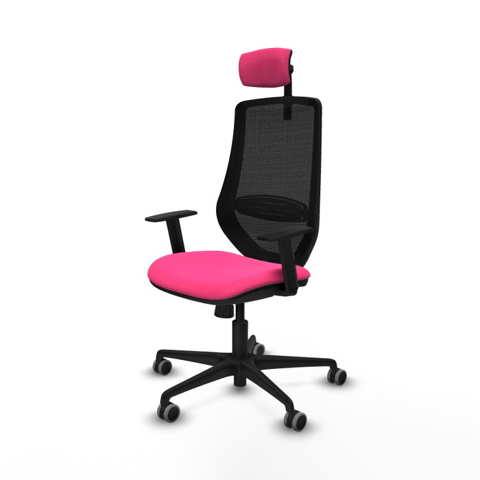 PIQUERAS Y CRESPO Silla de oficina Mardos con mecanismo Sincro, Rosa y Negro PIQUERAS Y CRESPO Silla de oficina Mardos con mecanismo Sincro, Rosa y Negro