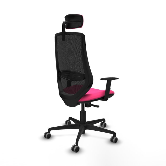 PIQUERAS Y CRESPO Silla de oficina Mardos con mecanismo Sincro, Rosa y Negro PIQUERAS Y CRESPO Silla de oficina Mardos con mecanismo Sincro, Rosa y Negro