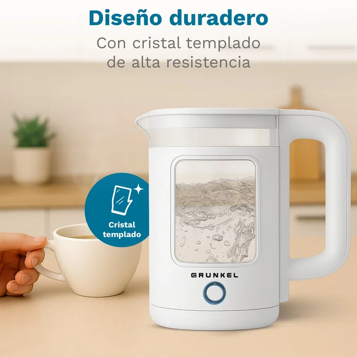 Grunkel Hervidor de Agua HV-18CWPBL 1,8L Blanco Grunkel Hervidor de Agua HV-18CWPBL 1,8L Blanco