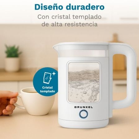 Grunkel Hervidor de Agua HV-18CWPBL 1500W Capacidad 1.8L