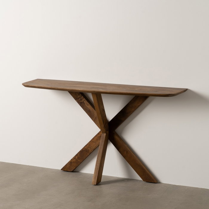 Consola Miel Madera de Mango Decoración 130 X 35 X 76 cm