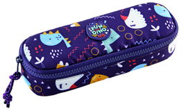 Miquelrius MR19249 Portatodo Ovalado Reciclado Fun Dino con Doble Cierre 205x45x60mm RPET Ecológico