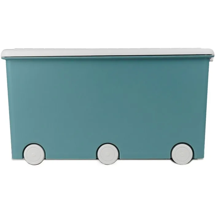 Thermobaby Cofre de almacenamiento PLAYBOX Maxi - Baúl juguetero organizador, verde azulado - THE3023192845768