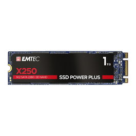 EMTEC X250 SSD Interno M.2 SATA III de 1 TB - 520 MB/s Lectura, 500 MB/s Escritura, 6 Gb/s, SMART, TRIM, ECC