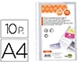 Liderpapel Recambio Fundas Tarjetero DIN A4, Bolsa 10 Hojas, Capacidad 20 Tarjetas por Hoja, Negro, 255 x 310 mm