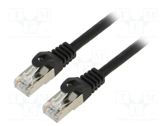 Lanberg Cable de red Cat6 F/UTP 0,25 m Negro