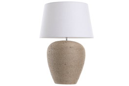 DKD Home Decor Lámpara de Sobremesa Cuerda Dolomita Natural