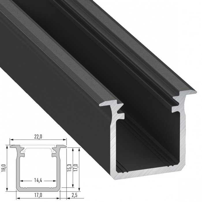Perfil Aluminio Tipo G 2,02M